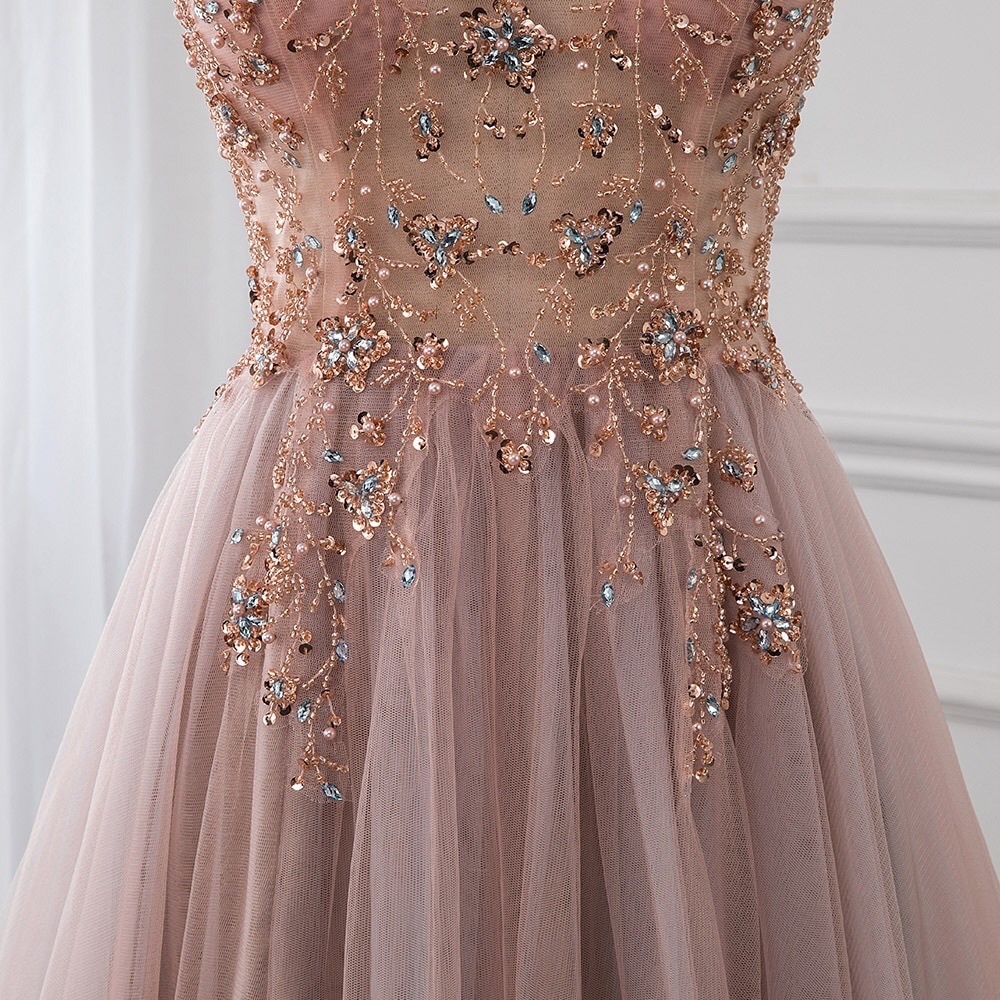Dusty Rose Prom Dress Wedding Slit Dress NWT - Picture 5 of 6
